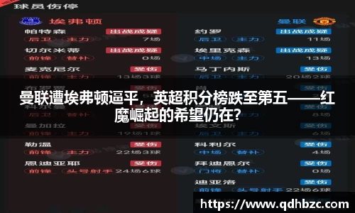 曼联遭埃弗顿逼平，英超积分榜跌至第五——红魔崛起的希望仍在？